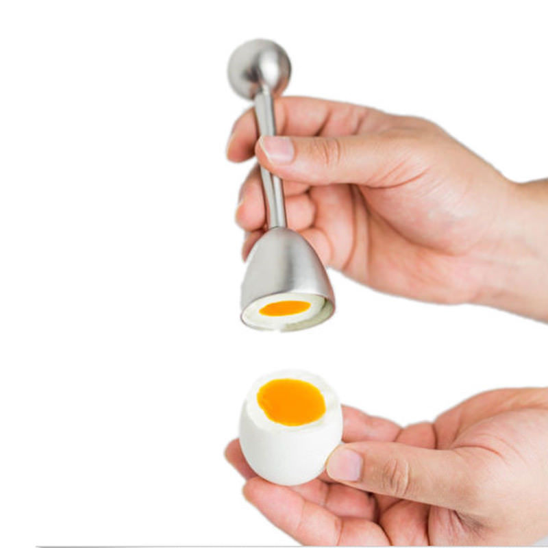 Kitchen Gadget Amazon - Paslanmaz çelik kaynamış yumurta Topper kabuk
