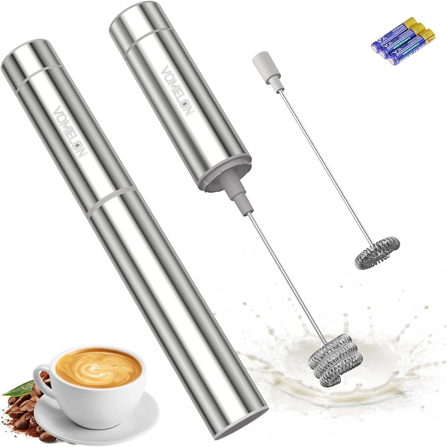 Milk Frother - Süt Köpürtücü El Tipi, Pille Çalışan