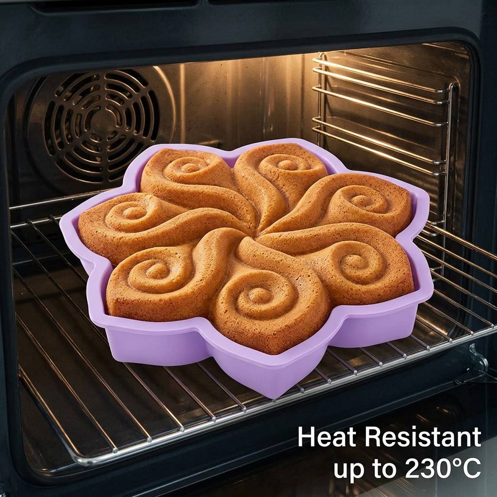 Zyliss Kitchen Gadgets - Büyük Çiçek Silikon Kek Kalıbı Spiral