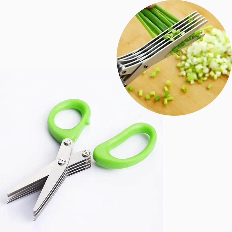 Kitchen Gadgets Save Time - Zaman Kazandıran Bitki Makası 5 Bıçaklı