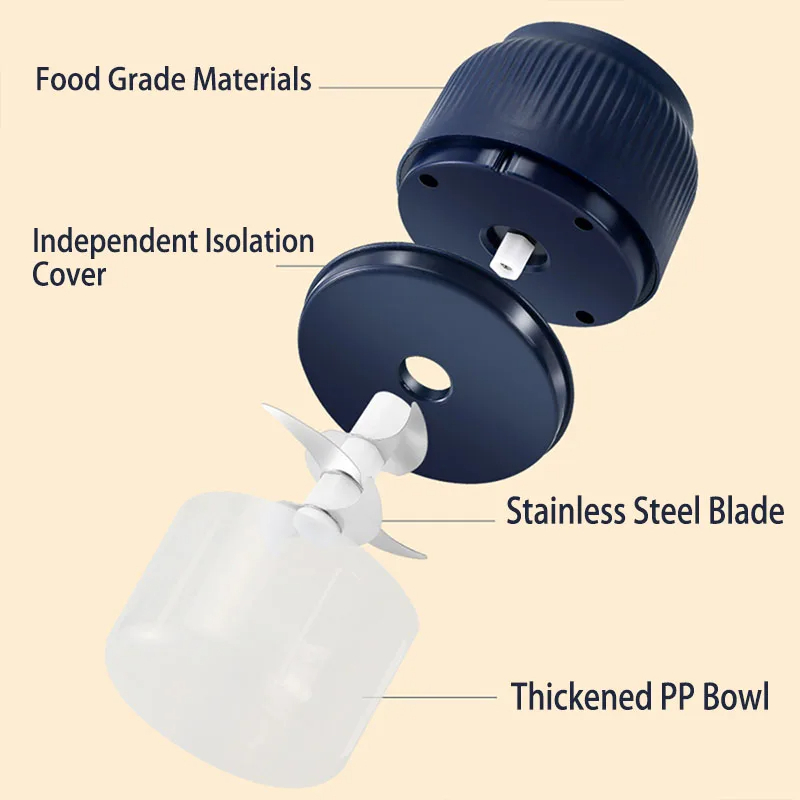 Vegetable Kitchen Gadgets - 250 ml Mini Kablosuz USB Şarj