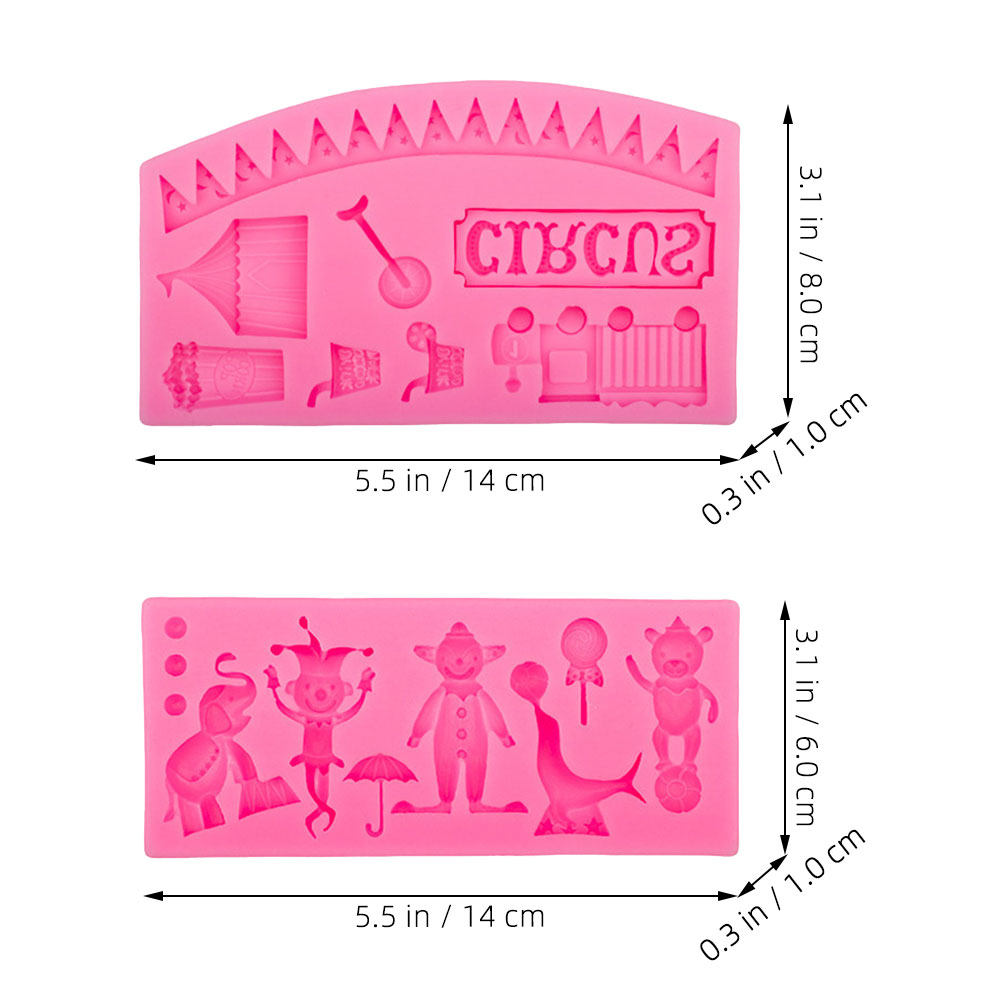 2 Adet Sirk Temalı Silikon Fon - Silicone Mold Baking incelemesi ve fiyatı