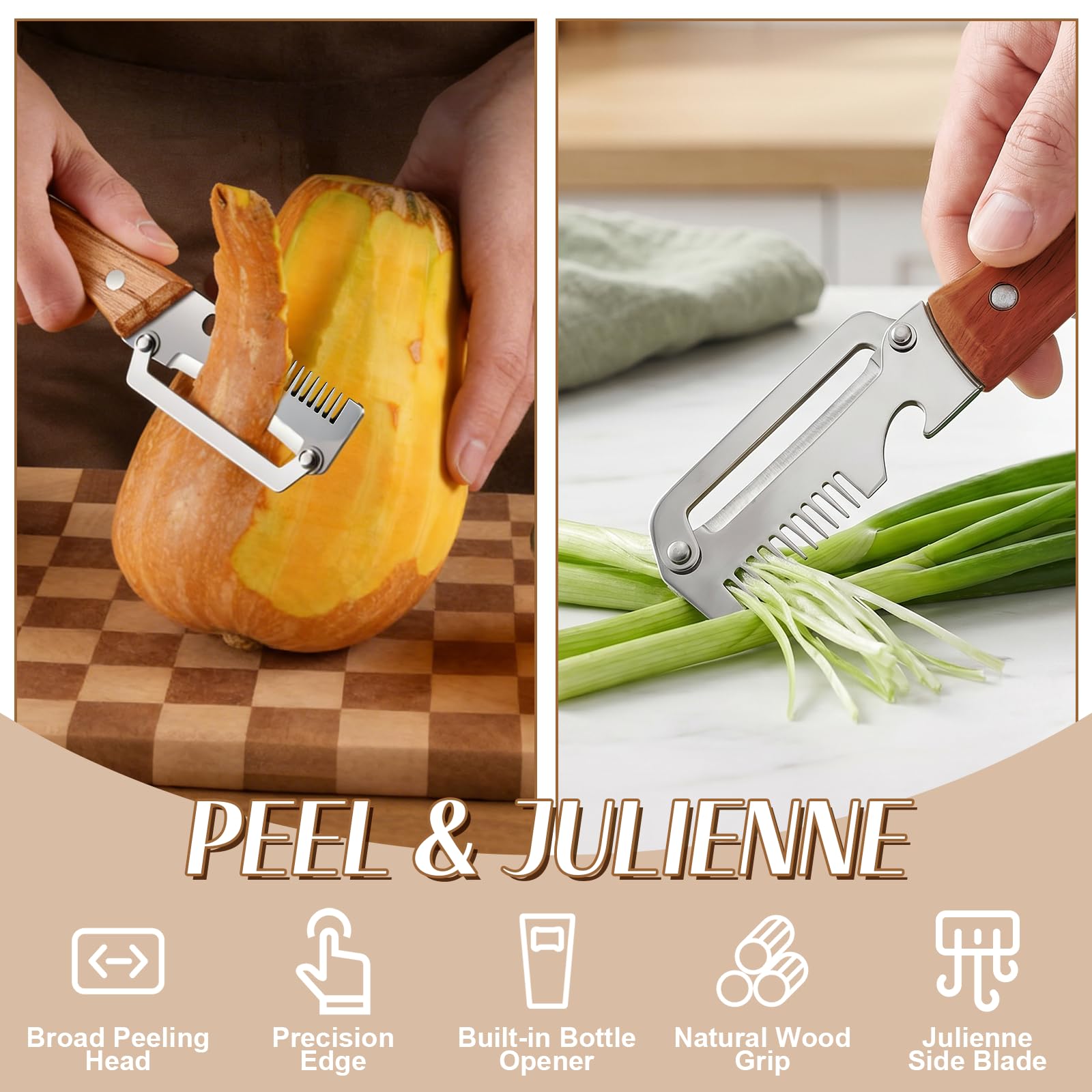 Ahşap Saplı ve Şişe Açacağıyla - Vegetable Kitchen Gadgets incelemesi ve fiyatı