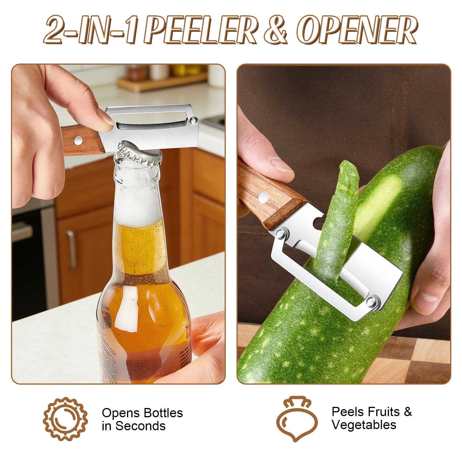 Ahşap Saplı ve Şişe Açacağıyla - Vegetable Kitchen Gadgets incelemesi ve fiyatı