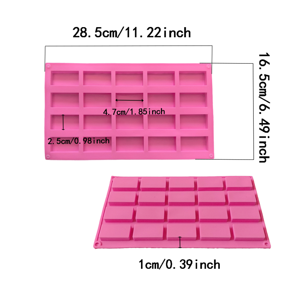 1 adet 20 boşluklu dikdörtgen  - Silicone Mold Baking incelemesi ve fiyatı